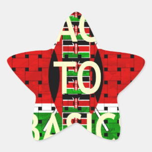 Sticker Étoile Retour aux bases : Kenya Drapeau Thème de la cultu