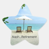 Sticker Étoile Retraité - Aaah...Retraite (Devant)