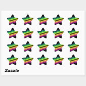 Sticker Étoile retro video neonstripe :  (Feuille)