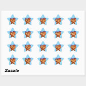 Sticker Étoile Rex and hoot brawl star grade one star shaped leve (Feuille)