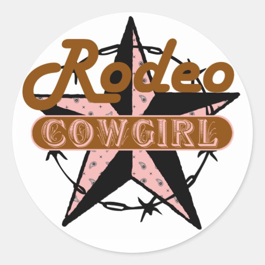 Sticker étoile Rodeo Cowgirl (Devant)