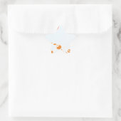 Sticker Étoile rose et orange 1276 art abstrait (Sac)