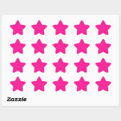 Sticker Étoile Rose fluorescent (Feuille)