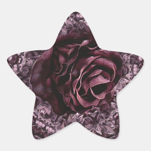 Sticker Étoile Rose Mandala (Devant)