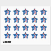 Sticker Étoile Rosie la riveteuse rockabilly icône rétro (Feuille)