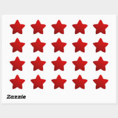 Sticker Étoile Rouge à deux tons (Feuille)