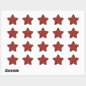 Sticker Étoile Rouge roux brillant et brillant (Feuille)