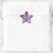 Sticker Étoile Rouleaux blancs floraux violets (Sac)