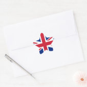 Sticker Étoile Royaume-Uni Union Jack (Enveloppe)