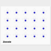 Sticker Étoile Ruban de trèfle bleu par Kenneth Yoncich (Feuille)