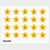 Sticker Étoile Ruban Red Standard par Kenneth Yoncich (Feuille)