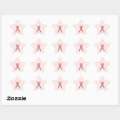 Sticker Étoile Ruban rose standard par Kenneth Yoncich (Feuille)