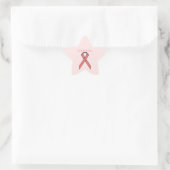 Sticker Étoile Ruban rose standard par Kenneth Yoncich (Sac)