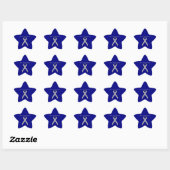 Sticker Étoile Ruban standard gris par Kenneth Yoncich (Feuille)