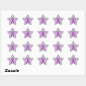 Sticker Étoile Ruban standard violet par Kenneth Yoncich (Feuille)