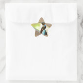 Sticker Étoile Ruby perché et petit colibri vert (Sac)