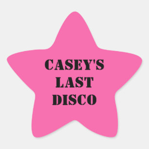 Sticker Étoile Sa Dernière soirée de bachelorette de la disco