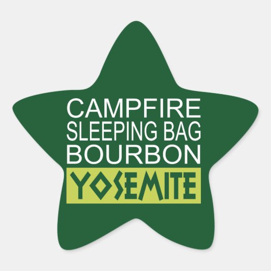 Sticker Étoile Sac couché de feu Bourbon Yosemite (Devant)