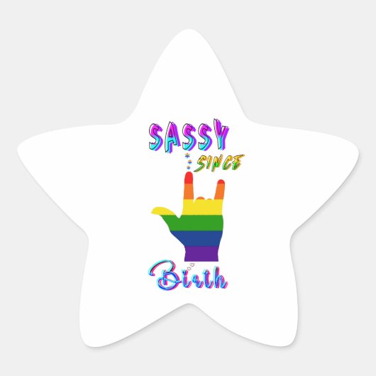 Sticker Étoile Sassy depuis la naissance (Devant)