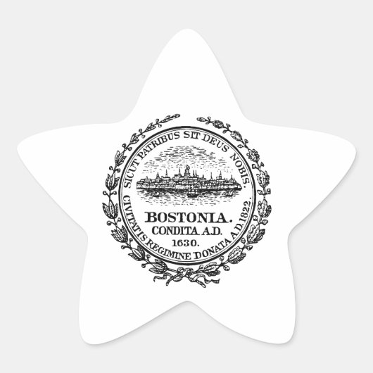 Sticker Étoile Sceau de Boston (Devant)