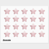 Sticker Étoile Script calqué Elegant Rose Modèle Or (Feuille)