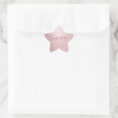 Sticker Étoile Script calqué Elegant Rose Modèle Or (Sac)