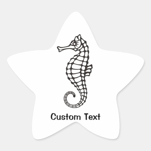 Sticker Étoile Seahorse Black (Devant)