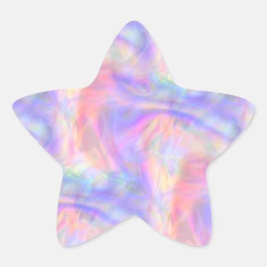 Sticker Étoile seconde vue - holo pastel : (Devant)