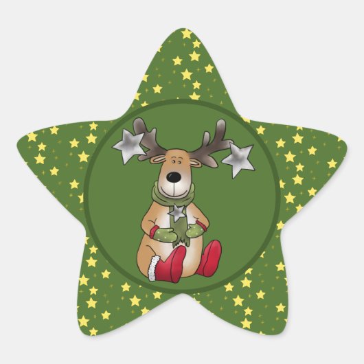 Sticker Étoile Sélénium de Noël et étoiles (Devant)