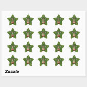 Sticker Étoile Sélénium de Noël et étoiles (Feuille)
