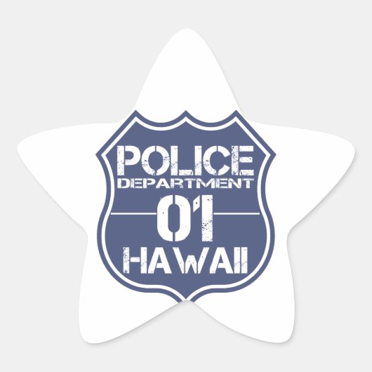 Sticker Étoile Service de police d'Hawaii Shield 01 (Devant)