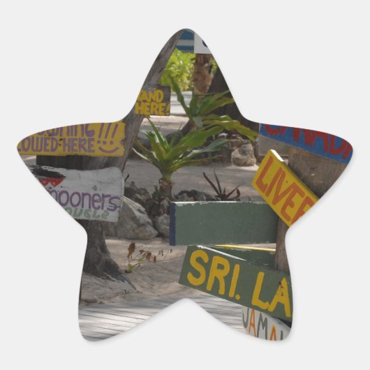 Sticker Étoile Signal Point Rum Grand Cayman (Devant)