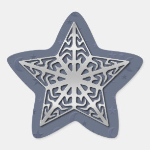 Sticker Étoile Silver Filigree Star