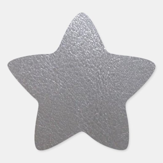 Sticker Étoile SILVER Grey Sparkle : Leather Look Finish (Devant)