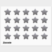 Sticker Étoile SILVER Grey Sparkle : Leather Look Finish (Feuille)