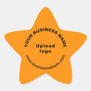 Sticker Étoile Site d'affaires sur l'Autocollant orange Color Sta