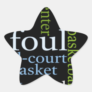 Sticker Étoile Slam Dunk de Mots: Jeu de Basket-ball des Champion