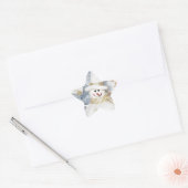 Sticker Étoile Snowman hiver froid (Enveloppe)