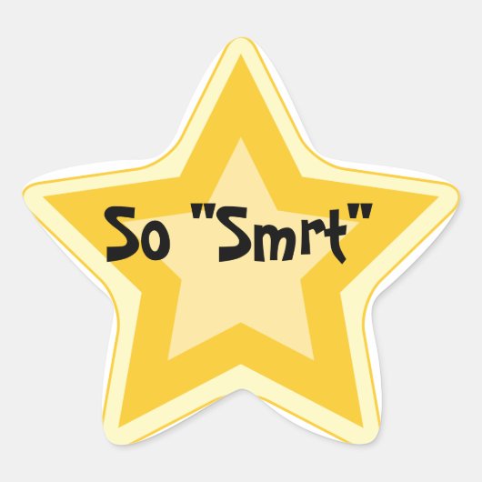 Sticker Étoile So "Smart" - Sarcastic Gold Star Awards (Devant)