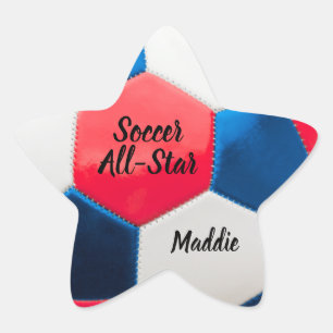 Sticker Étoile Soccer All-Star, Personnaliser avec le joueur, Sta