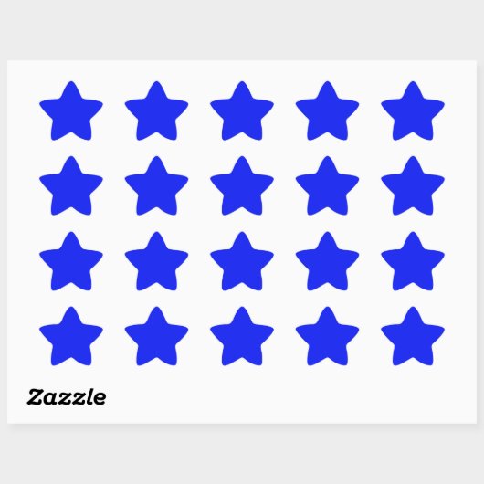 Sticker Étoile Solid color plain sapphire bright blue (Feuille)