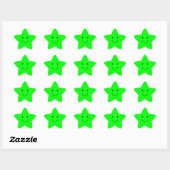 Sticker Étoile Sourire vert citron (Feuille)