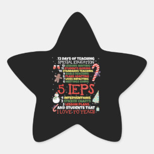 Sticker Étoile SPED School Teacher Funny Enseignant de l'enseigne