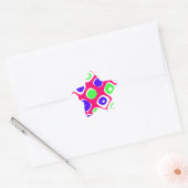 Sticker Étoile sphère de couleur avec points de couleur (Enveloppe)