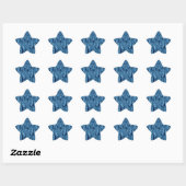 Sticker Étoile Splendeur céleste : Design Rose bleu Iridescente (Feuille)