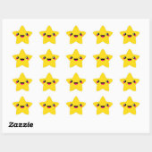 Sticker Étoile Star de Kawaii (Feuille)