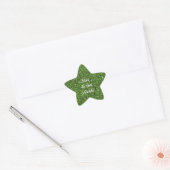 Sticker Étoile STAR GREEN (faux) PARTIES SCINTILLANT STAR OF WEEK (Enveloppe)