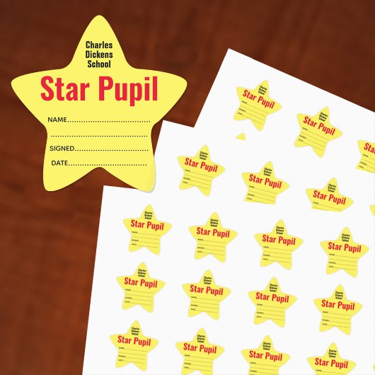 Sticker Étoile Star Pupil à l'école