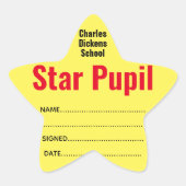 Sticker Étoile Star Pupil à l'école (Devant)