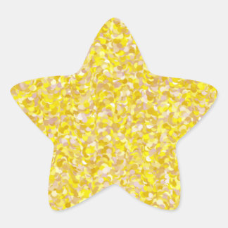 Sticker Étoile Star Yellow Abstract Glitter Background
